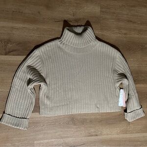 Cropped Turtleneck Sweater